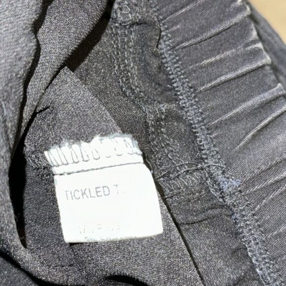 Tickled Teal Black Moto Jeggings 3X With Zipper Details & Elastic Waistband - Picture 4 of 9